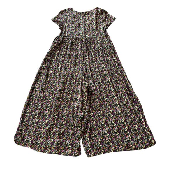 Natural Life Boho Chic Black Floral Ditsy Micro Floral Jumpsuit Romper - Picture 2 of 6